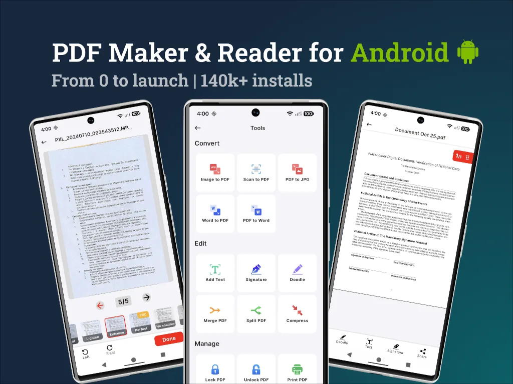 PDF Maker - Edit & Read PDF